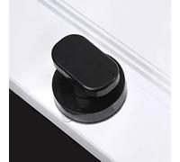 KAFENDA Mini poignée de porte miroir en verre à ventouse pour baignoire, douche, cuisine, tiroir, porte de salle de bain, réfrigérateur, ventouse non poreuse, noire