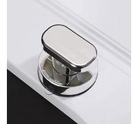 KAFENDA Mini poignée de porte miroir en verre à ventouse pour baignoire, douche, cuisine, tiroir, salle de bain, réfrigérateur, ventouse non poreuse (argent)