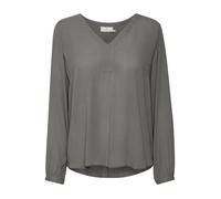 KAFFE Blouse femme Amber manches longues col V viscose LENZING™ ECOVERO gris - coupe regular 42