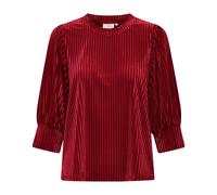 Kaffe - Blouse Haute Rouge avec Manches Bouffantes - Femme - Blouses et Chemises - Rouge - Taille: 38 FR