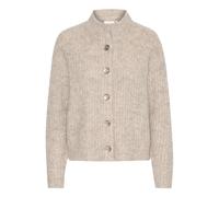 Kaffe - Cardigan en Tricot à Col Haut avec Boutons - Femme - Pulls - Beige - Taille: 42 FR