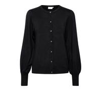 Kaffe - Cardigan Noir Profond avec Manches Bouffantes - Femme - Pulls - Noir - Taille: 46 FR