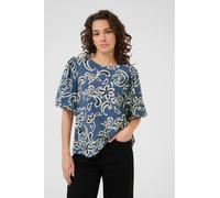 Kaffe Chemisier 'Dahlia' bleu-gris / bleu foncé / jaune, Taille XXXL