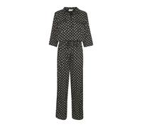 Kaffe - Combinaison Noire à Cravate/Point avec Manches ¾ - Femme - Combinaisons et Ensembles - Noir - Taille: 40 FR