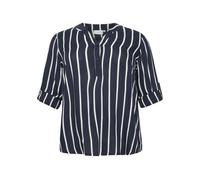 Kaffe curve - 10580350 - women's Plus Size Shirt Blouse Striped Oversize V-Neck Long Sleeves Femme XXL