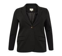 Kaffe Curve - Blazer noir profond avec col en V - Femme - Vestes - Noir - Taille: 46 FR