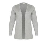 Kaffe Curve - Cardigan Gris Chiné avec Devant Ouvert - Femme - Pulls - Gris - Taille: 40 FR