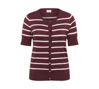 KAFFE CURVE Cardigan 'KClizzy' bordeaux / blanc, Taille S