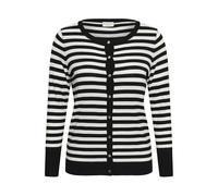 KAFFE CURVE Cardigan 'KClizzy' noir / blanc, Taille S
