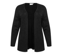 Kaffe Curve - Cardigan Noir Profond avec Devant Ouvert - Femme - Pulls - Noir - Taille: 40 FR