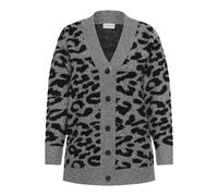 KAFFE CURVE Cardigan 'Sandia' gris clair / noir, Taille L