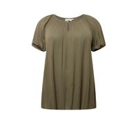 KAFFE CURVE Chemisier à manches courtes KCami - Grandes tailles - Pour femme - Manches courtes - Col rond - Grande taille, Grape Leaf, 46