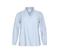KAFFE CURVE Chemisier 'Anni' bleu ciel / bleu pastel / argent, Taille XL