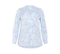 KAFFE CURVE Chemisier 'Bella' bleu ciel / blanc, Taille L