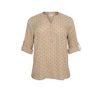 KAFFE CURVE Chemisier 'Joy' beige / noir, Taille XXXL