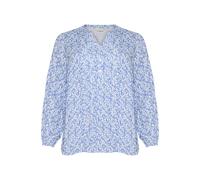 KAFFE CURVE Chemisier 'KA Mahlena' bleu ciel / blanc chiné, Taille 7XL