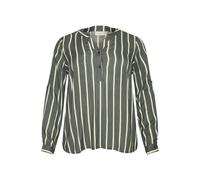 KAFFE CURVE Chemisier 'KC Sida' kaki / blanc, Taille 12XL