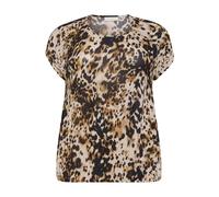 KAFFE CURVE Chemisier 'KCAmi' marron / cappuccino / brun foncé / noir, Taille 6XL