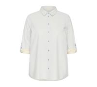 KAFFE CURVE Chemisier 'KCNana' crème / bleu clair, Taille XXXL