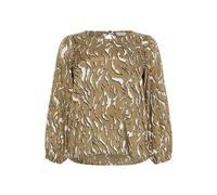KAFFE CURVE Chemisier 'Milina' camel / blanc, Taille 4XL