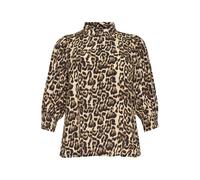 KAFFE CURVE Chemisier 'Perla' sable / marron / noir, Taille 6XL