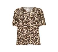 KAFFE CURVE Chemisier 'Perla' sable / noisette / noir, Taille XXXL