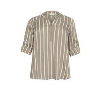 KAFFE CURVE Chemisier 'Sida' beige foncé / blanc, Taille 7XL