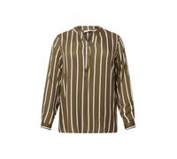 KAFFE CURVE Chemisier 'Sida' kaki / blanc, Taille M-L