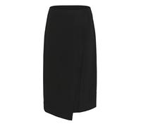 Kaffe Curve Female Plus Size Women's Maxi Wrap Elastic Waist Regular Fit Skirt, Black Deep, 42 Grande Taille EU