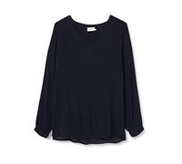 Kaffe Curve Femme Kaffe Curve Women's Plus Size Long Sleeves V-neck Blouse, Midnight Marine, 50 Grande taille EU