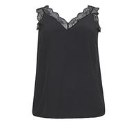 Kaffe Curve Femme Kaffe Curve Women's Plus Size Topsleeveless Lace Vest Tank Top Shirt, Black Deep, 46 Grande taille EU