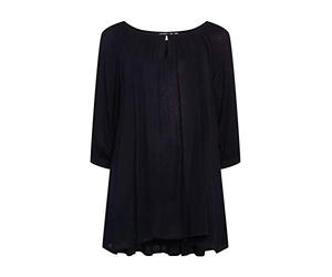 Kaffe Curve Femme Kaffe Curve Women's Plus Size Tunic 3/4 Sleeves A-shape Blouse, Black Deep, 52 Grande taille EU