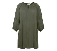 Kaffe Curve Femme Kaffe Curve Women's Plus Size Tunic 3/4 Sleeves A-shape Blouse, Grape Leaf, 52 Grande taille EU