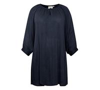 Kaffe Curve Femme Kaffe Curve Women's Plus Size Tunic 3/4 Sleeves A-shape Blouse, Midnight Marine, 48 Grande taille EU