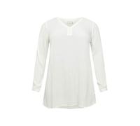 Kaffe Curve Femme Kaffe Curve Women's Plus Size Tunic Long Sleeve V-neck Blouse, Blanc, 54 Grande taille EU