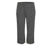 Kaffe Curve Femme Kcnally Ami Casual Pants, Black/Chalk Graphic Print, 44 Grande taille EU