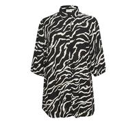 Kaffe Curve Femme Kcsonna Shirt, Black / Antique Zebra Print, 44 Grande taille EU