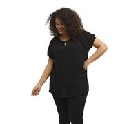 Kaffe Blouse Ami Curve Grande taille Manches courtes Col rond Noir Taille 50