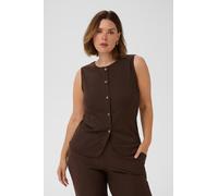 KAFFE CURVE Gilet 'KCkristin' brun foncé, Taille XXL