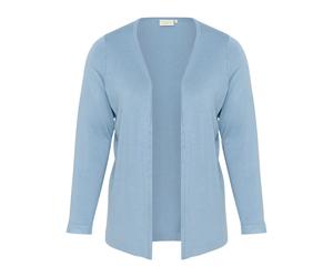 Kaffe Curve - Gilet ouvert devant Faded Denim - Femme - Pulls - Bleu - Taille: 44 FR
