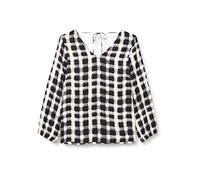 Kaffe Curve KClumila Blouse, Black/Broken White Check, 46 Women's