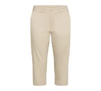 Kaffe Curve - Pantalon Capri Gris Plume - Femme - Pantalons - Beige - Taille: 54 FR