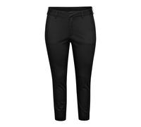 Kaffe Curve - Pantalon Chino Noir Profond Court - Femme - Pantalons - Noir - Taille: 46 FR