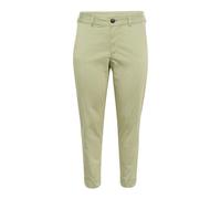 Kaffe Curve - Pantalon Chino Vert Olive Coupe Courte - Femme - Pantalons - Vert - Taille: 52 FR