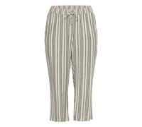 KAFFE CURVE Pantalon 'Mille' gris / blanc, Taille 48