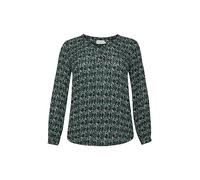 Kaffe Curve Plus-Size Women's Blouse Long Sleeves Relaxed Fit V-Neck Printed