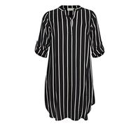 Kaffe Curve Plus-Size Women's Dress Mid-Thigh Length V-Notch Neck Casual Fit