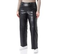 Kaffe Curve Plus-Size Women's Pants Faux-Leather Elastic Waist Flared Legs