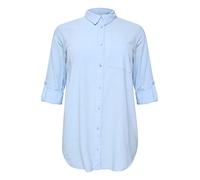 Kaffe Curve Plus-Size Women's Shirt Tunic Regular Fit Below Hip Long Sleeves Femme