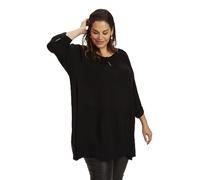 Kaffe Curve Plus-Size Women's Tunic 3/4 Sleeves Loose Fit Round Neck